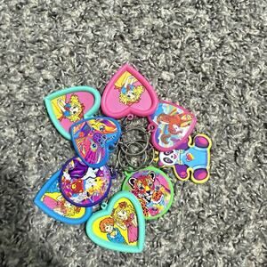 Vintage Lisa Frank And Anime Sailor Moon Keychain Lot Of 9 Kittens Leopard